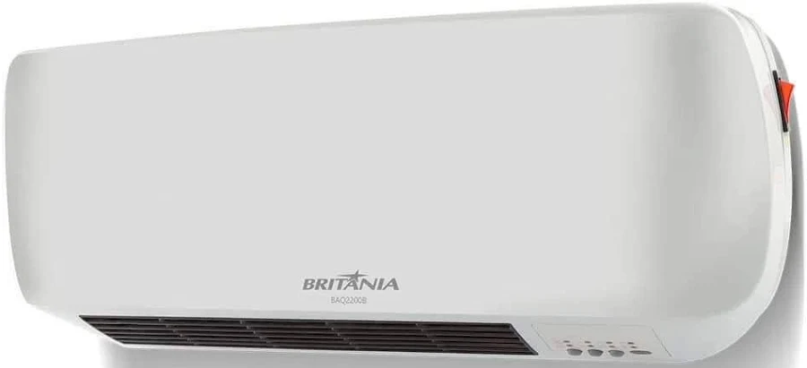 Aquecedor de Parede Britânia Baq2200b 2 em 1 Branco 127v - 110V